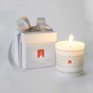 white candle packaging