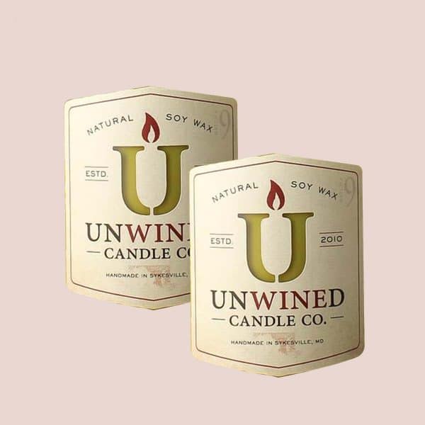 custom unique candle labels